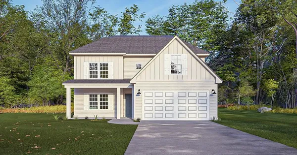 front view of a house and a yard