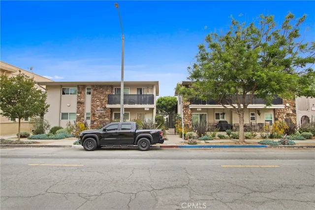 a car parked in front of a building