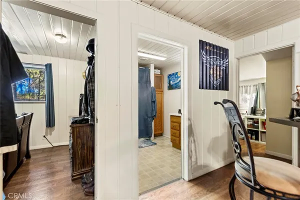a view of a livingroom with furniture and windows
