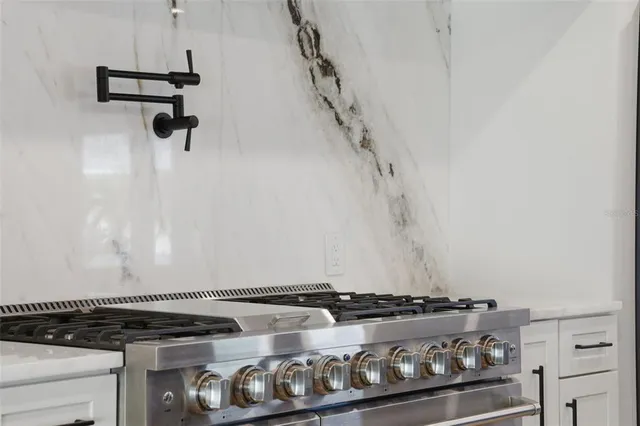 a view of balcony with wooden floor