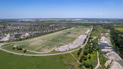 an aerial view of a city