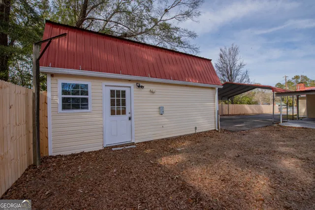 a backyard of a house