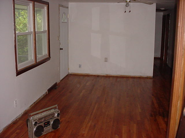 1446 Hopkins Road Rocky Mount, VA 24151 - Photo 3 of 9 a view of an empty room with wooden floor and a window