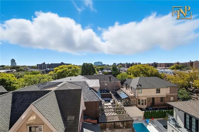 a view of a city from a terrace