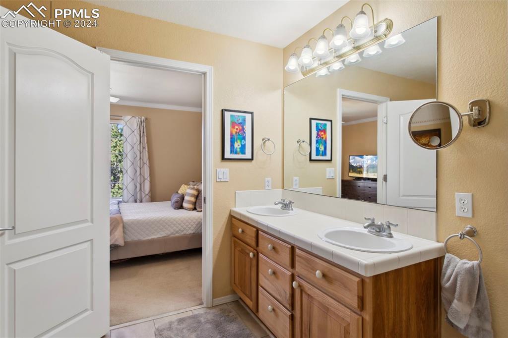 5655 Sonnet Ridge Point Colorado Springs, CO 80918 - Photo 22 of 47 Primary bedroom with attached 5 piece bath