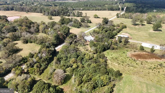 a view of a livingroom with wooden floor and a ceiling fan