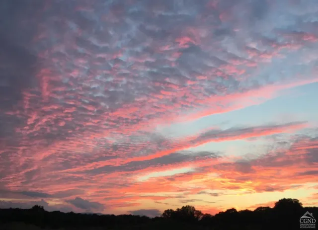 a view of a lake with a house in the background