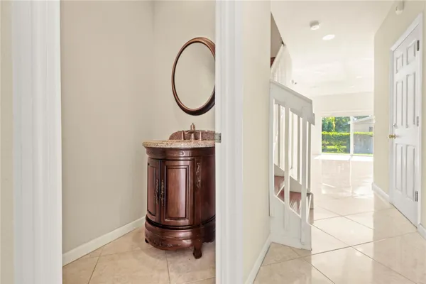 a view of entryway with wooden floor