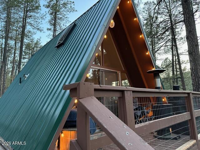 7345 Crown King Road Crown King, AZ 86343 - Photo 9 of 22 a balcony view with a backyard