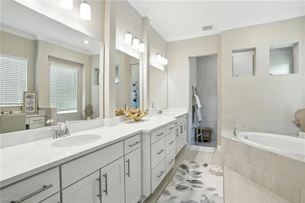 a bathroom with a sink and a bathtub