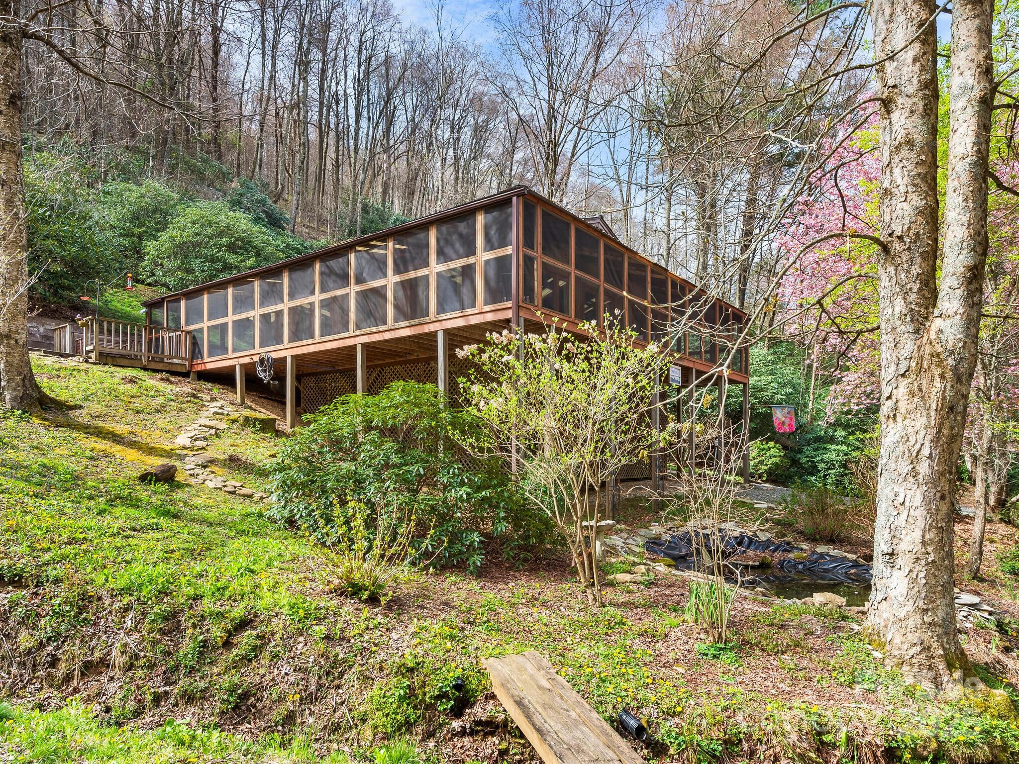 70 Fox Run Hot Springs, NC 28743 - Photo 2 of 29 a view of a backyard with plants