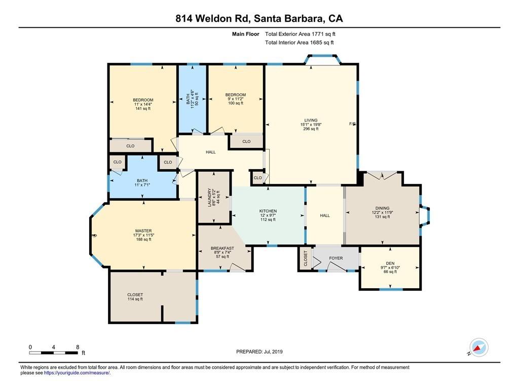 814 Weldon Road Santa Barbara, CA 93109 - Photo 19 of 19 Floor Plan