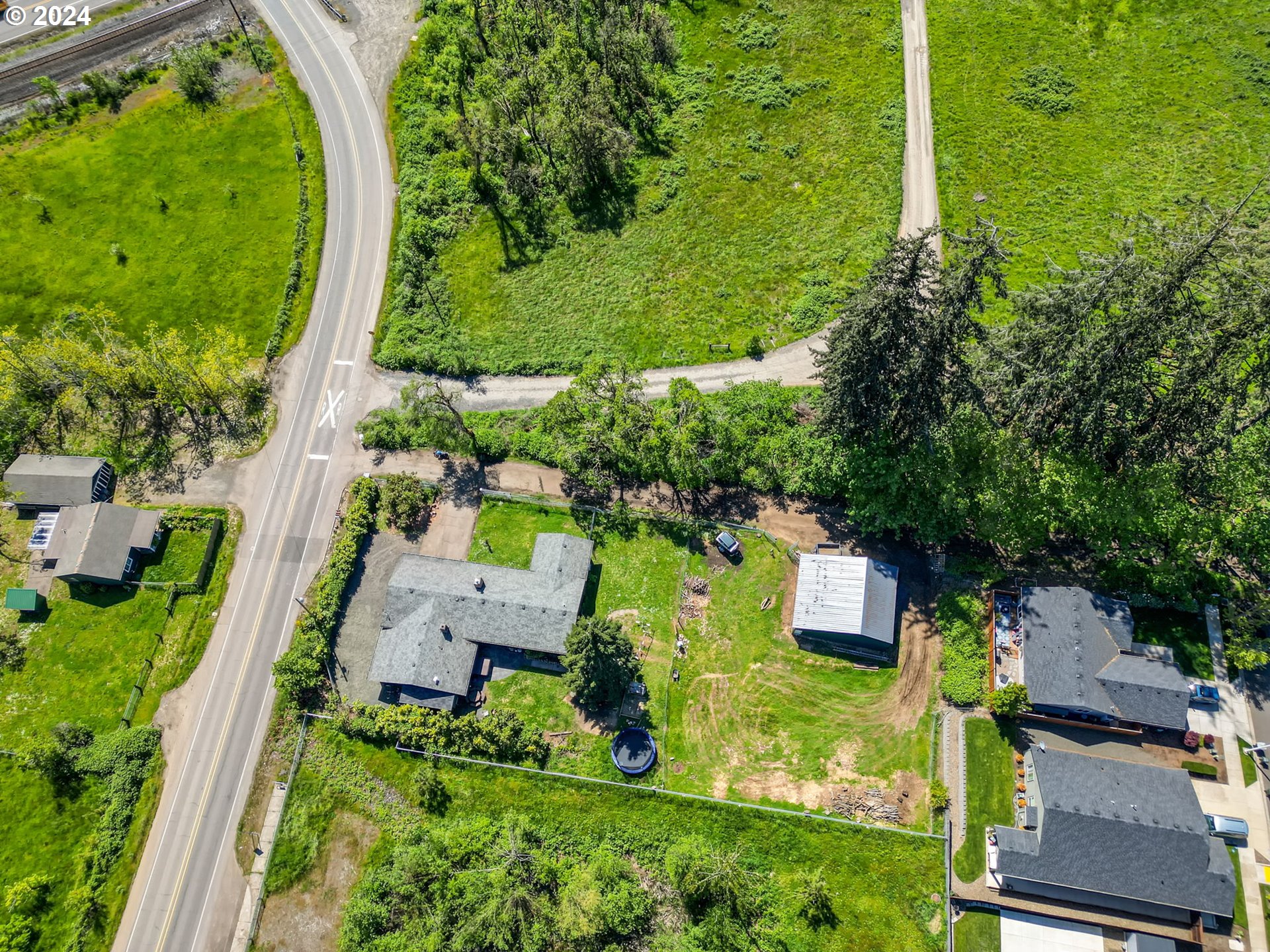 5422 Mt Vernon Road Springfield, OR 97478 - Photo 3 of 44 an aerial view of residential house with outdoor space and trees all around