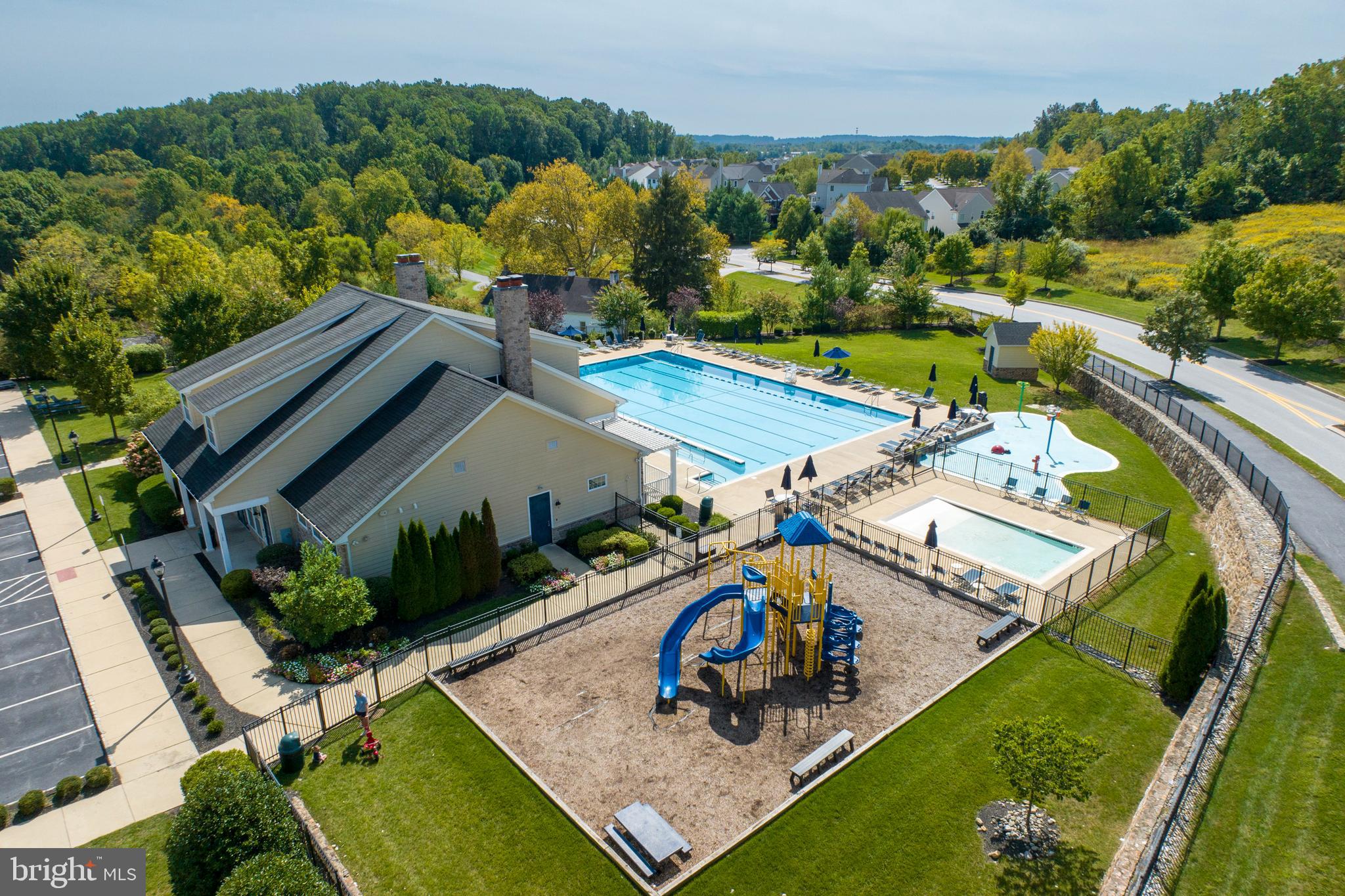 19 Granite Lane, Unit 4 Chester Springs, PA 19425 - Photo 36 of 45 an aerial view of a house with swimming pool patio and outdoor seating
