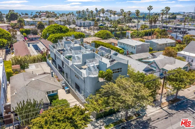 an aerial view of a city