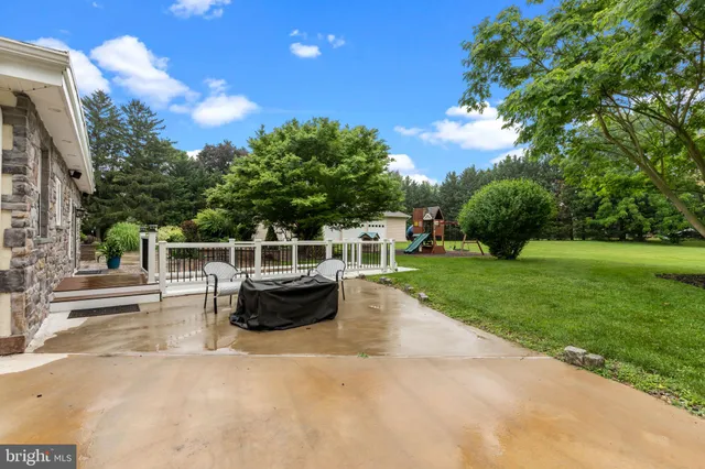 an aerial view of a house with pool yard outdoor seating and yard