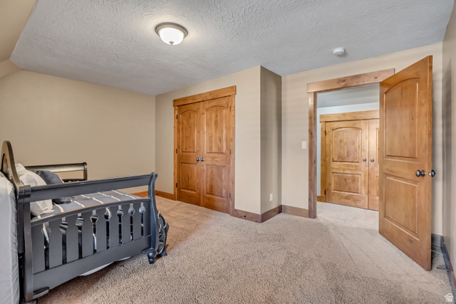 896 West 675 South Mapleton, UT 84664 - Photo 36 of 77 Carpeted bedroom with a textured ceiling and a closet