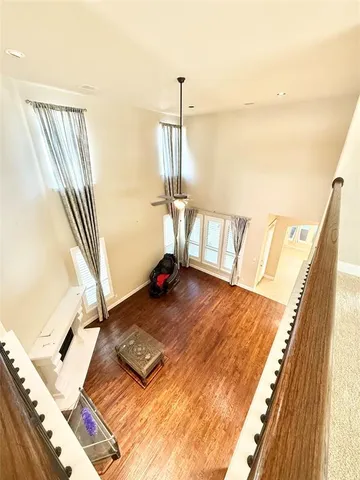 a view of a living room with a rug
