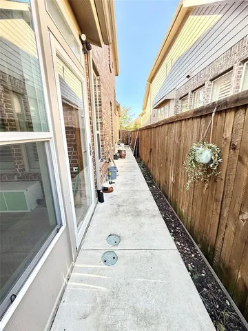 a view of an outdoor space and swimming pool