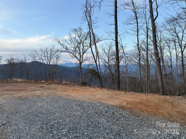 a backyard of a house with trees