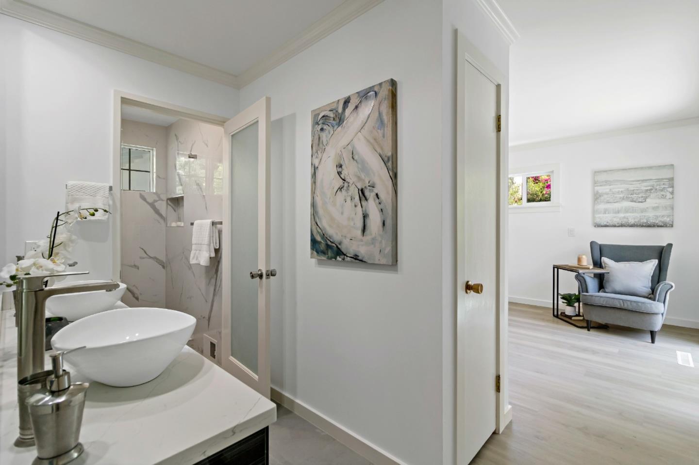 1502 Petersen Avenue San Jose, CA 95129 - Photo 30 of 56 a bathroom with a toilet sink and shower