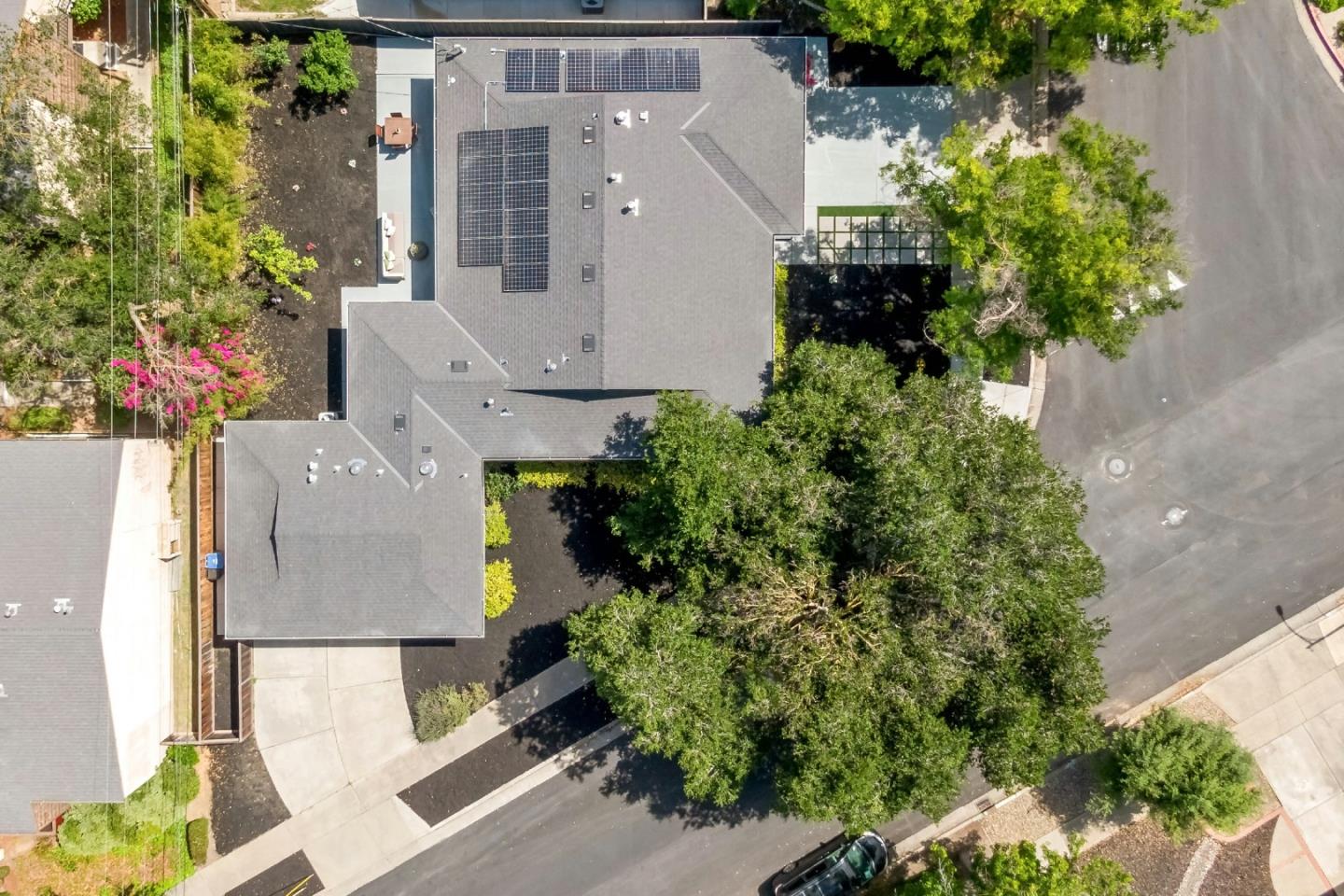 1502 Petersen Avenue San Jose, CA 95129 - Photo 51 of 56 an aerial view of a house with a yard and garden