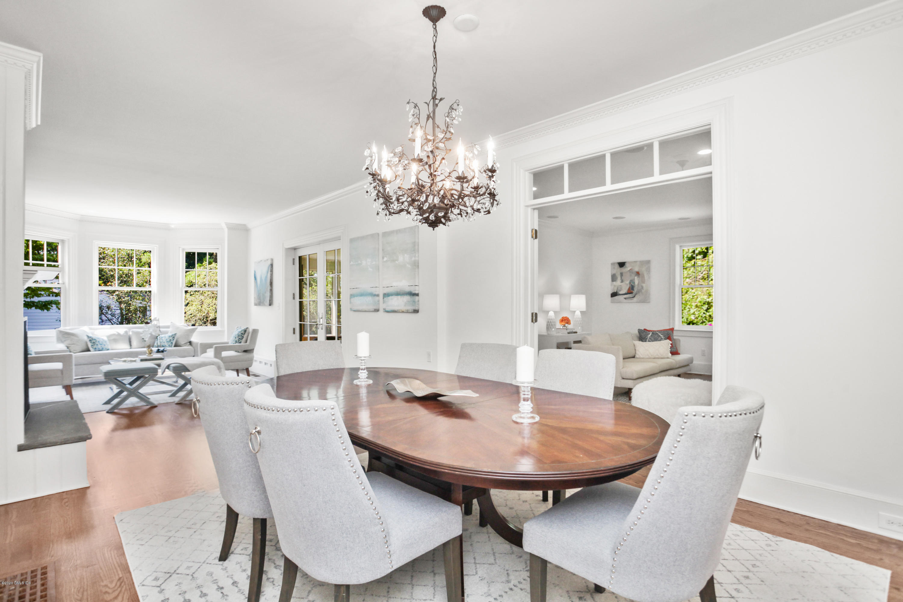 29 Weston Hill Road Riverside, CT 06878 - Photo 9 of 39 a view of a dining room with furniture and wooden floor
