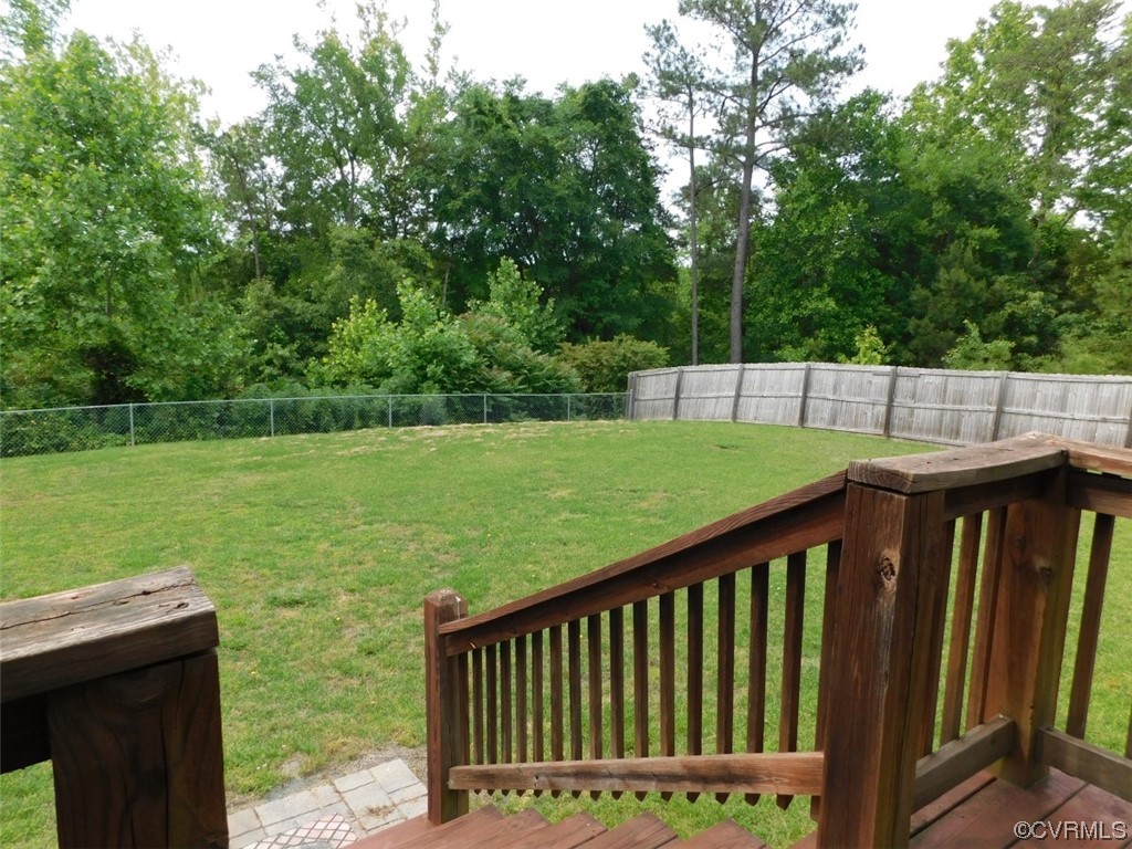 109 Jay's Road Farmville, VA 23901 - Photo 30 of 31 a view of a deck and yard with large trees