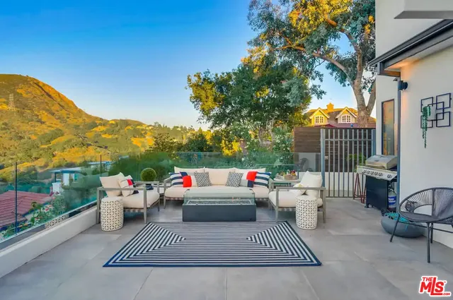 a bedroom with a bed and furniture