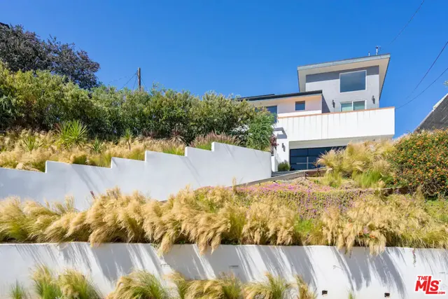 a swimming pool with an outdoor space