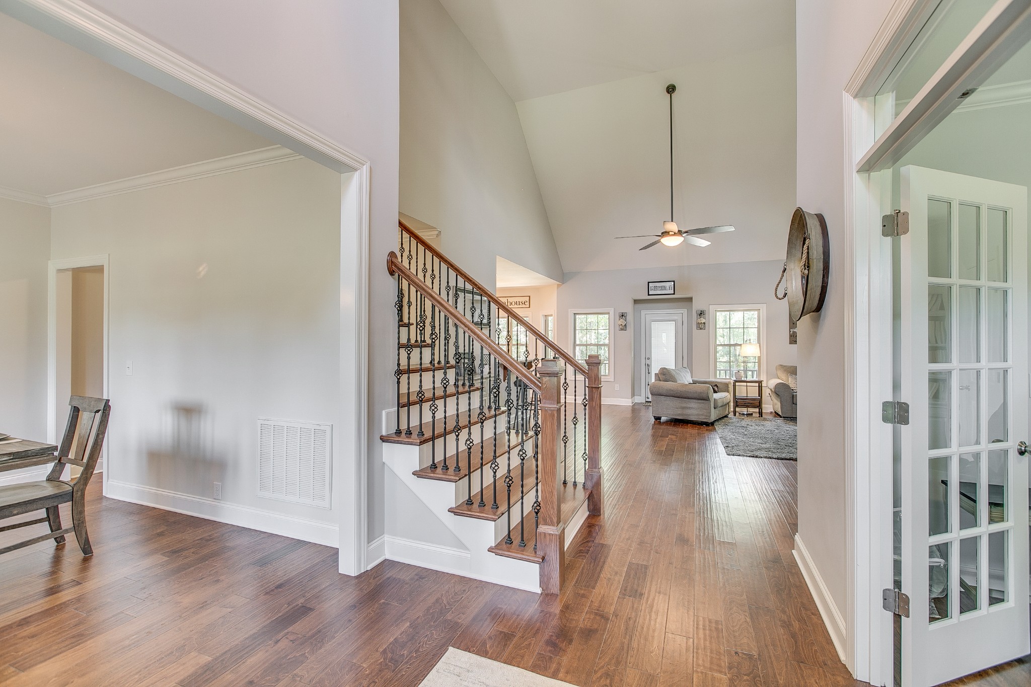 8798 Link Road Christiana, TN 37037 - Photo 8 of 32 a view of a hallway with wooden floor and stairs