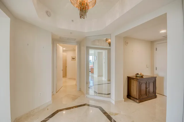 a view of a hallway with a elevator