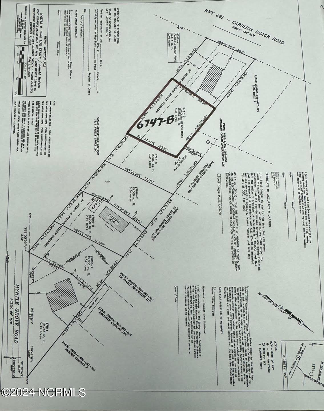 6747 B Carolina Beach Road Wilmington, NC 28409 - Photo 3 of 4 6747-B Carolina Beach Rd. Plat Map