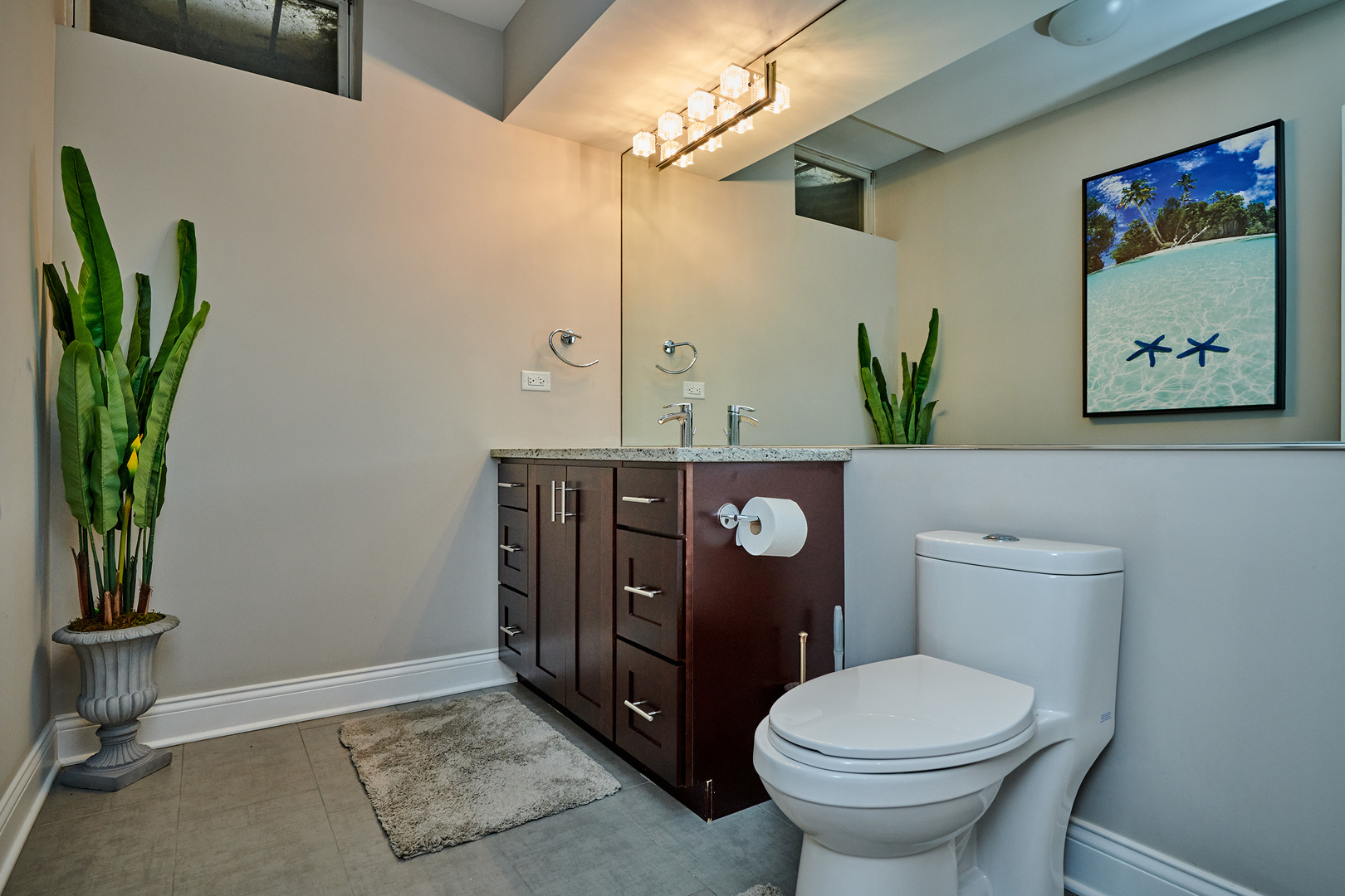 1218 Schaeffer Road Long Grove, IL 60047 - Photo 34 of 42 a bathroom with a toilet and a potted plant