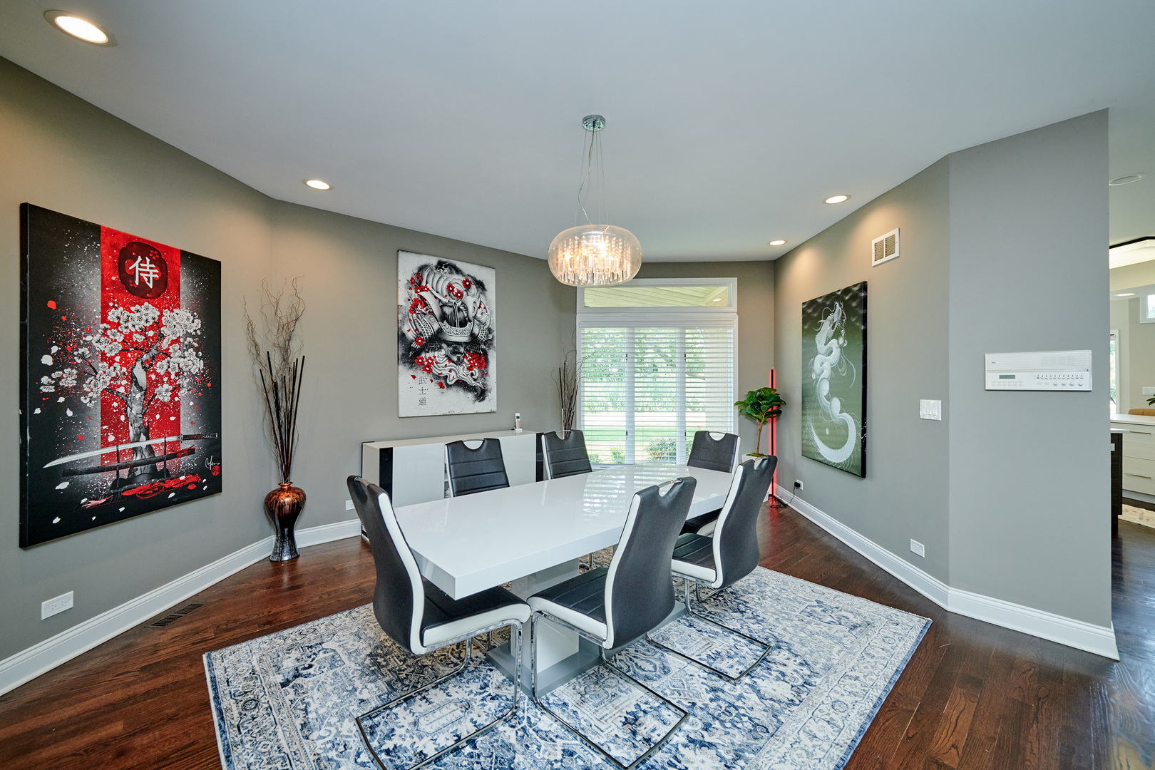 1218 Schaeffer Road Long Grove, IL 60047 - Photo 6 of 42 a view of a dining room with furniture window and wooden floor