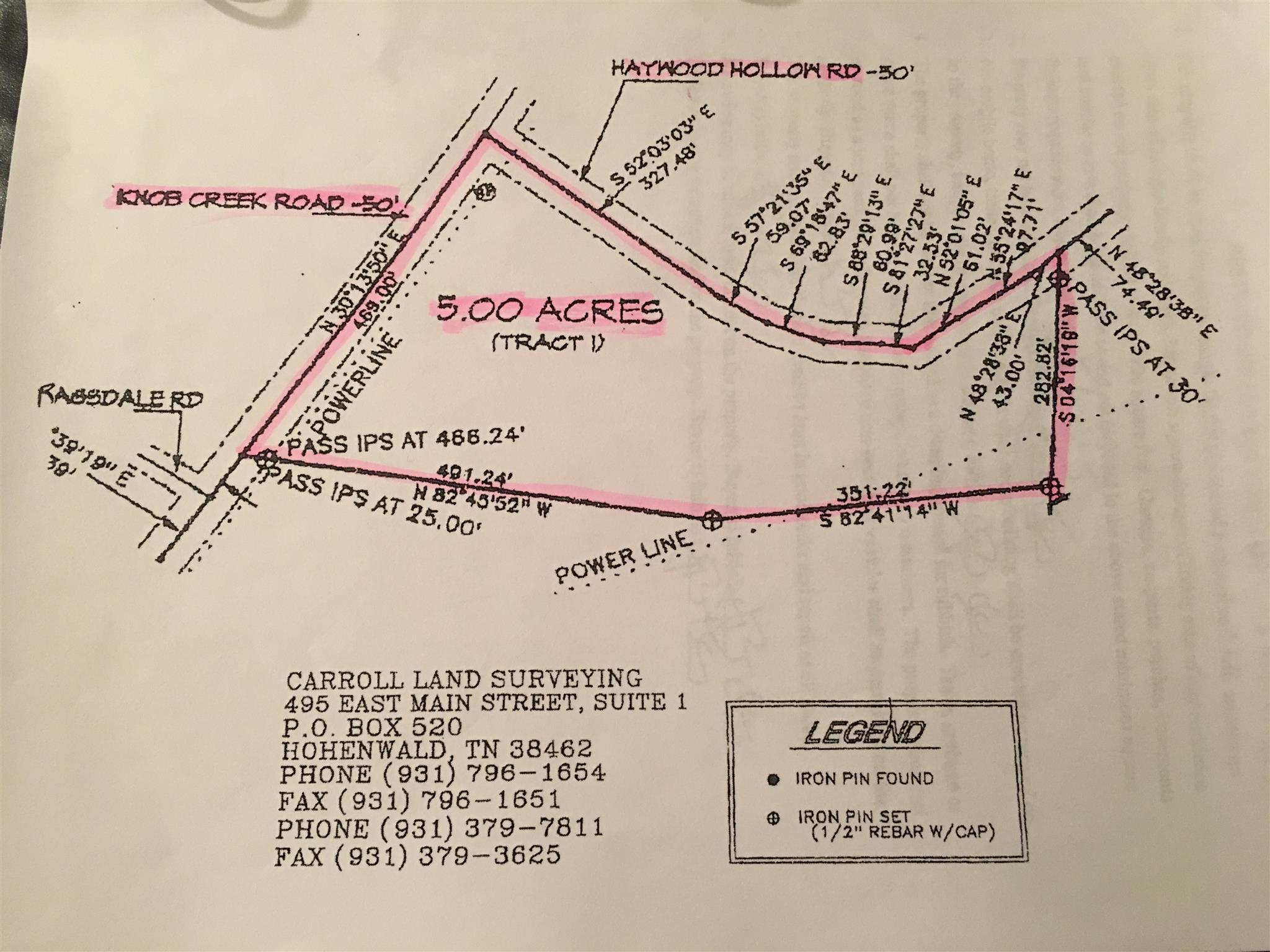 0 Knob Creek Road Santa Fe, TN 38482 - Photo 2 of 2 PLAT OF THE PROPERTY