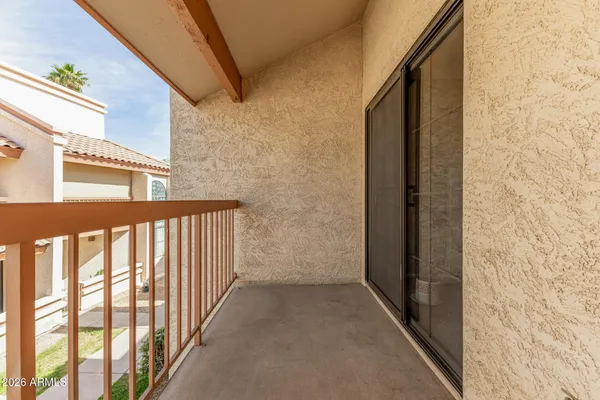 a view of a balcony