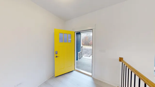 an empty room with a window