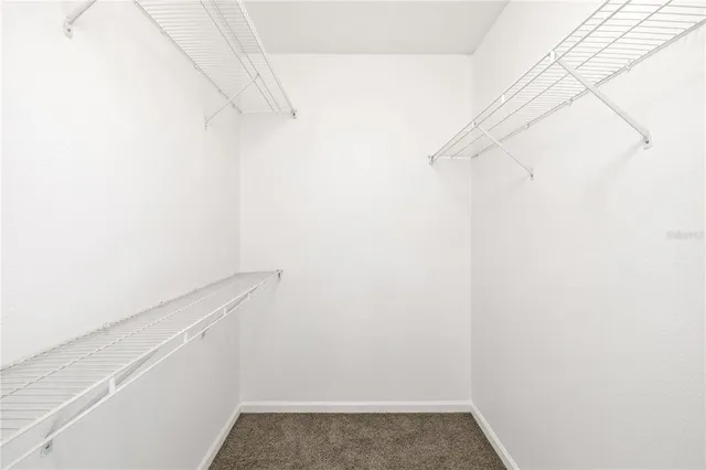 a view of small space with empty racks