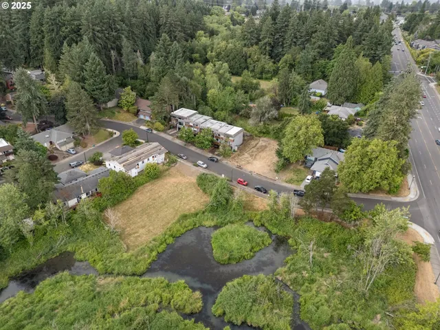 an aerial view of residential house with outdoor space