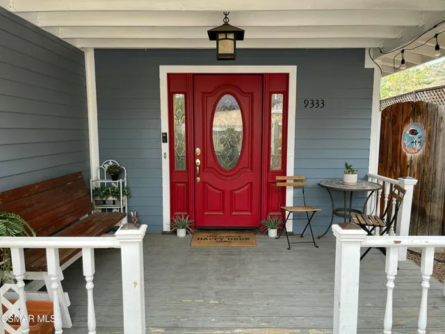 a front view of a house with entryway
