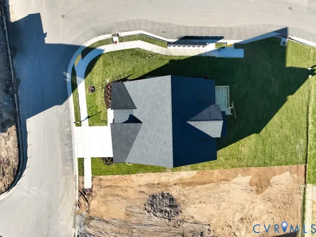 a bird view of a house