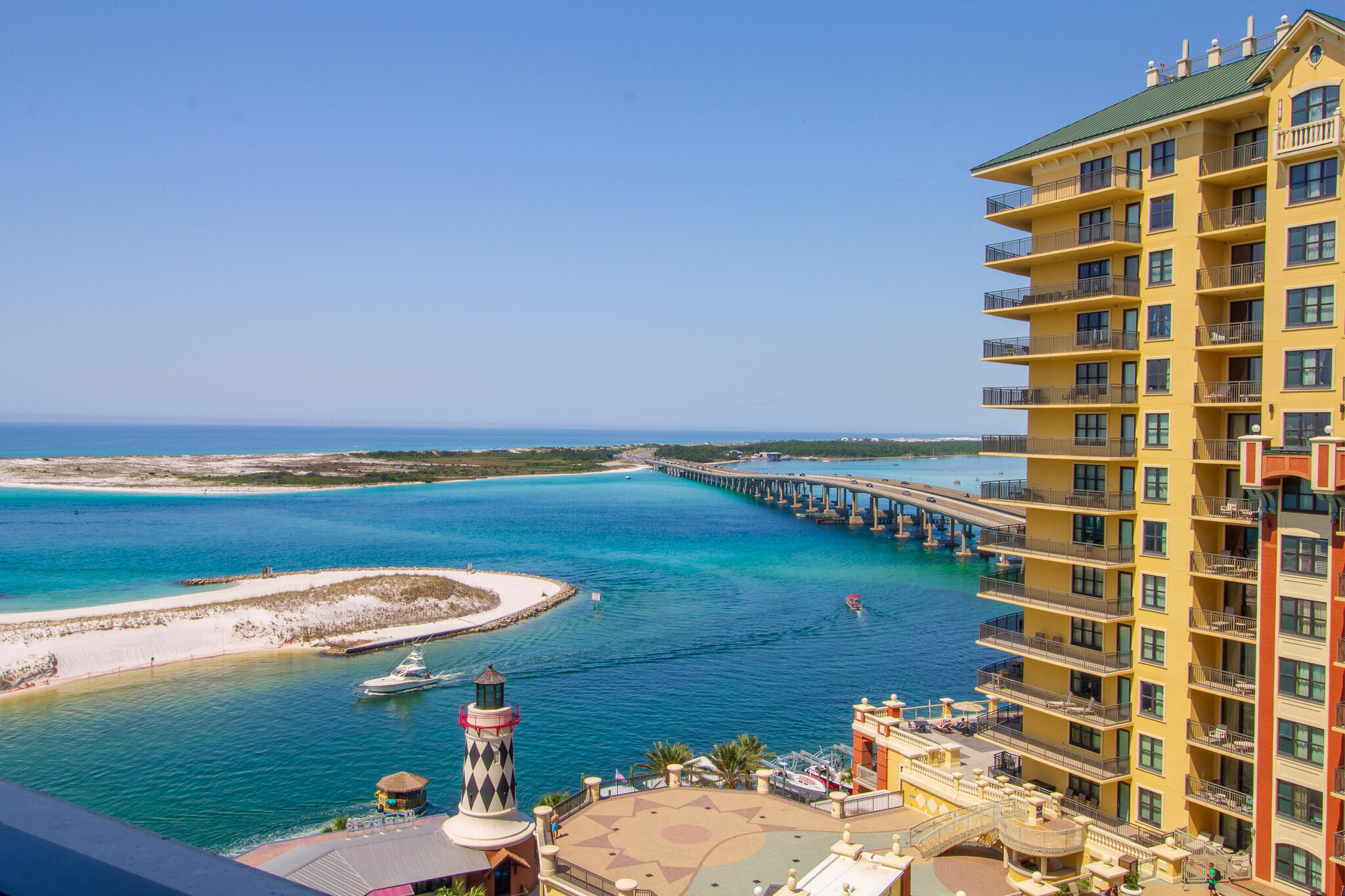 10 Harbor Boulevard, Unit E803G Destin, FL 32541 - Photo 19 of 28 a view of a lake with a city