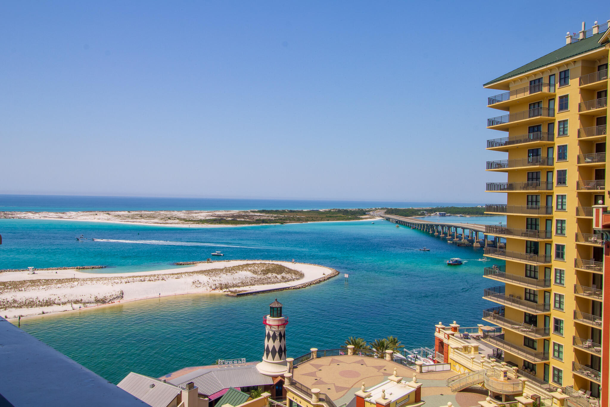 10 Harbor Boulevard, Unit E803G Destin, FL 32541 - Photo 9 of 28 a view of a lake from a balcony