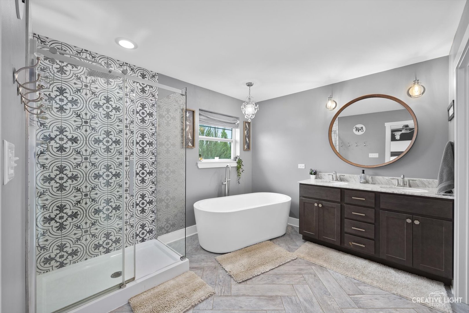 618 Peacock Place Manteno, IL 60950 - Photo 21 of 31 a spacious bathroom with a double vanity sink mirror and shower
