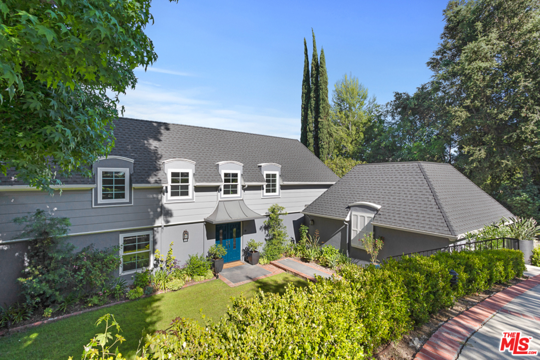70 Club Road Pasadena, CA 91105 - Photo 2 of 38 an aerial view of a house with swimming pool and garden