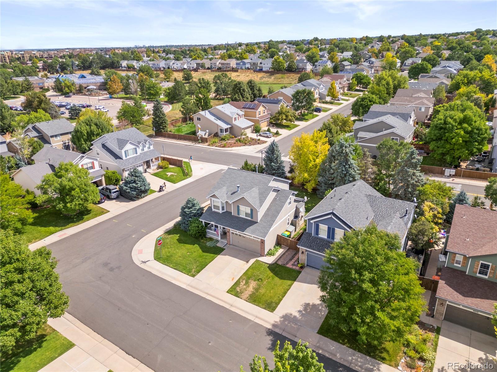 9810 Mulberry Way Highlands Ranch, CO 80129 - Photo 41 of 49 an aerial view of residential house with outdoor space