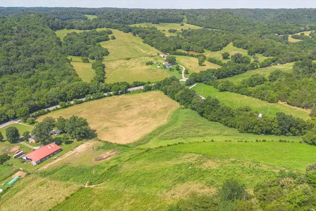 a view of a lake with a houses