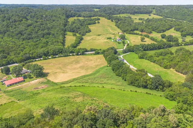 a view of a lake with a houses