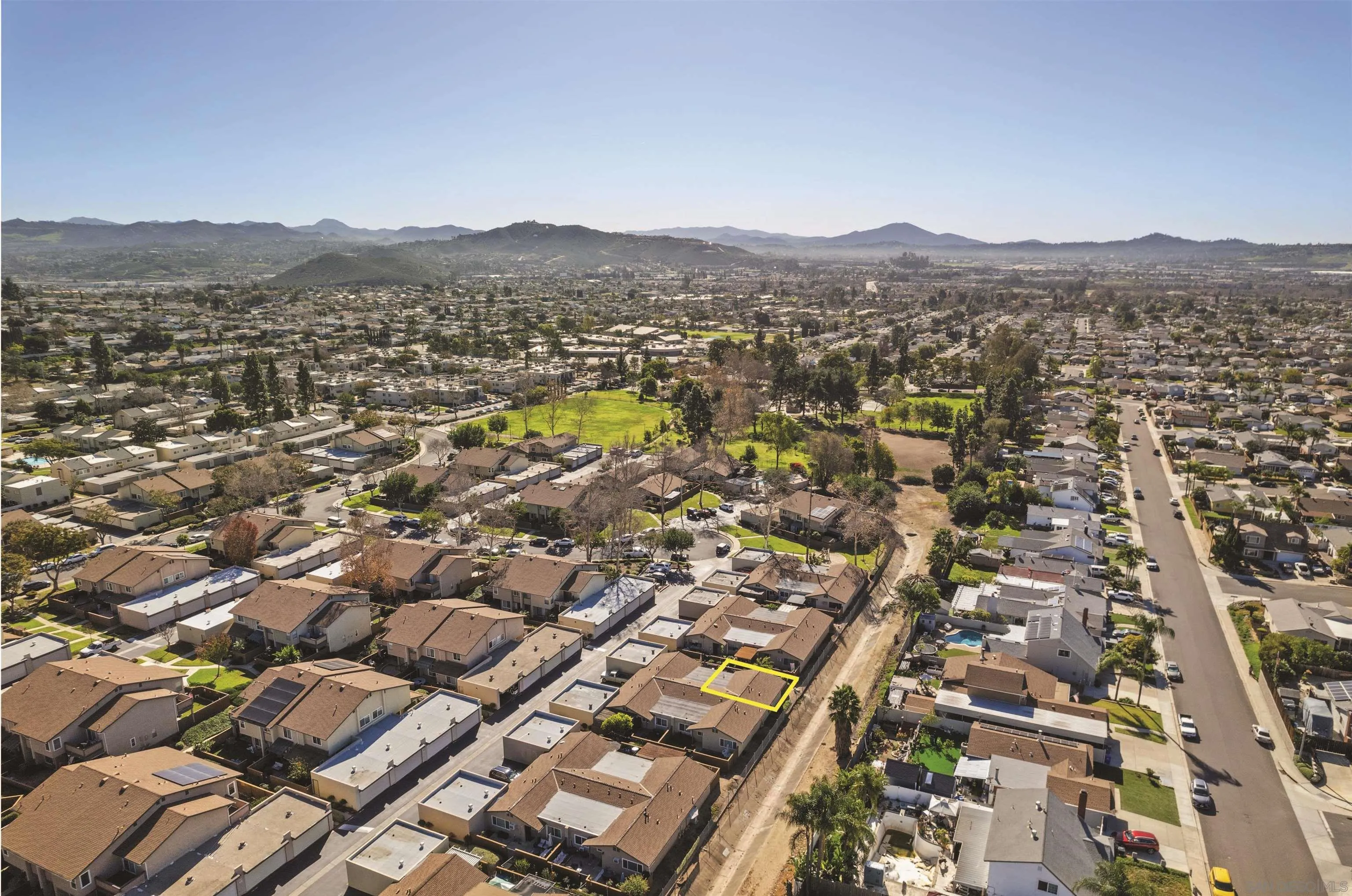 10214 Michala Place Santee, CA 92071 - Photo 24 of 25 an aerial view of residential houses with outdoor space and trees